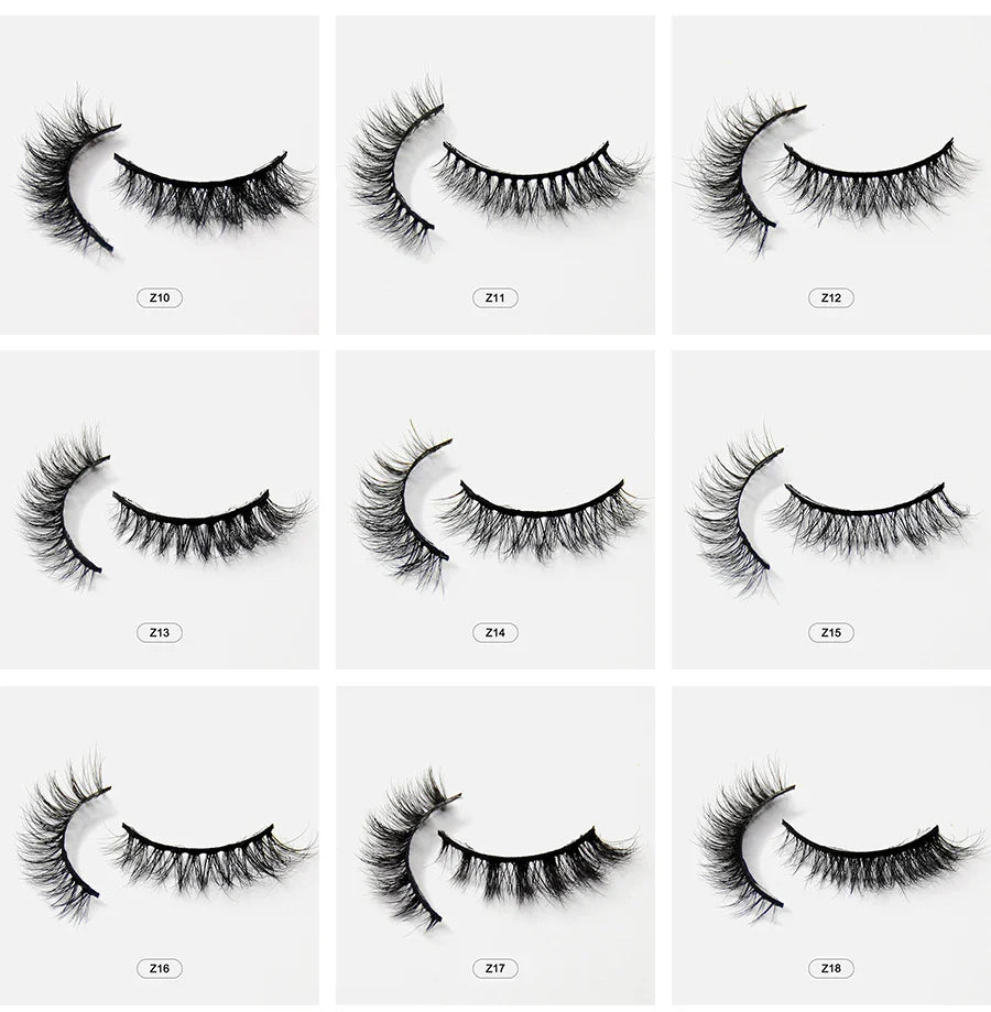 Dropshiping Makeup  Mink Lashes Fluffy Soft Full Fake Eyelashes Natural False Eyelashes Wispy Lash Extension