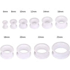 3-38mm Big Size Hollow Silicone Flexible Double Flared Flesh Ear Tunnel Plugs Phimosis Stretcher Rings Gauge Expander Stretchers
