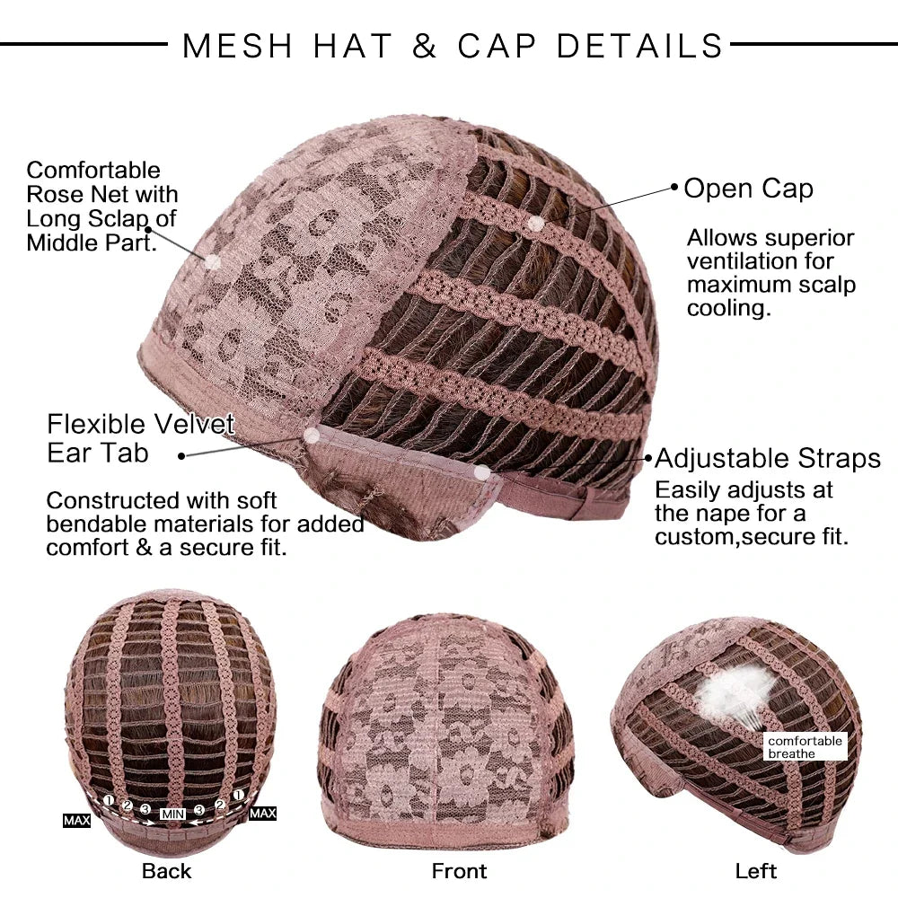 Copper Ginger Brown Long Straight Wig Synthetic Women's Wigs Middle Part Cosplay Daily Use Natural Hair Heat Resistant Fibre