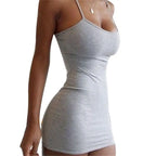 Durable Suspender Dress Skin-friendly Easy Cleaning Fashion Sheath Dress  Nylon Dress for Anniversary