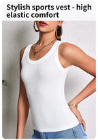 3-piece Ladies Solid Color Vest Fashion Joker Young Woman Threaded Camisole