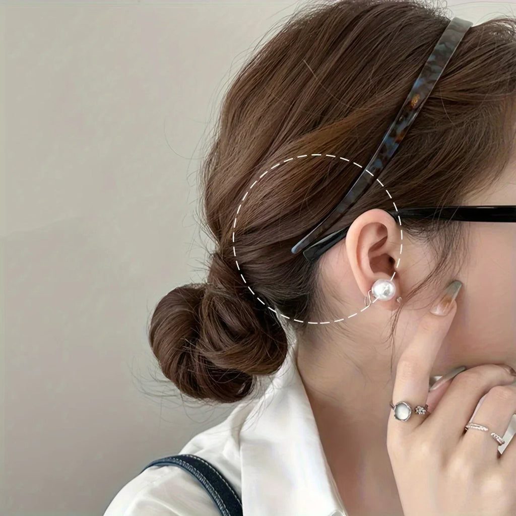 1pc Ladies Non-Clamping Ear Bone Hair Accessories Acetic Acid Headband Headband High-End Hairband Girls 2025 New Summer Elegant