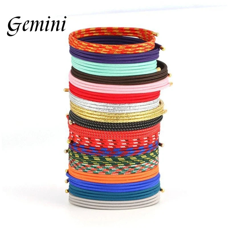 5pcs/Lot Multicolor Magnetic Rope 27cm 51cm 58cm Adjustable Magnet Milan Rope Bracelet  Necklace DIY Jewelry Making Accessories