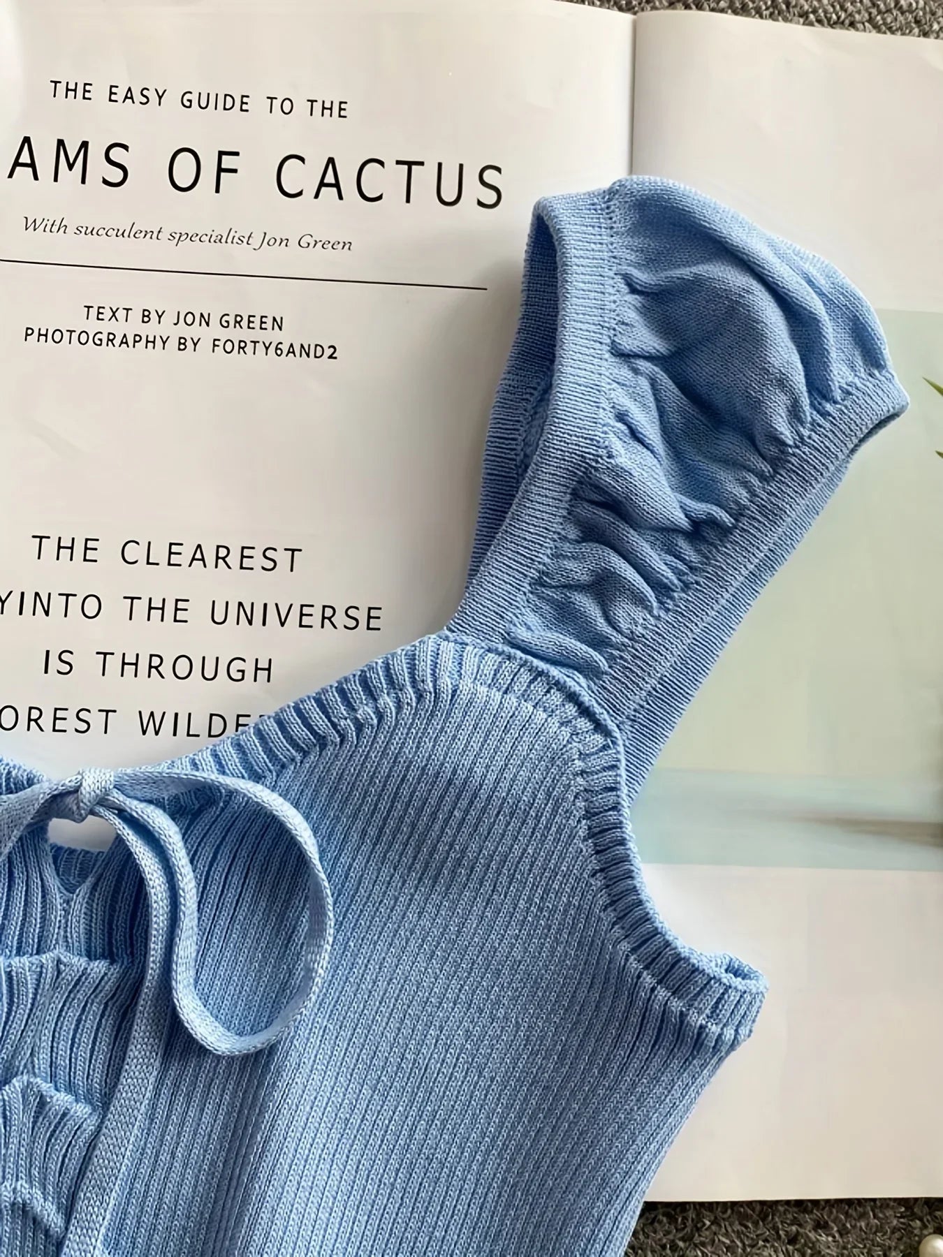 2024 Solid Color Ribbed Knotted Tank Top Casual Round Neck Tank Top For Spring & Summer Women's Clothing Knit Crop Top