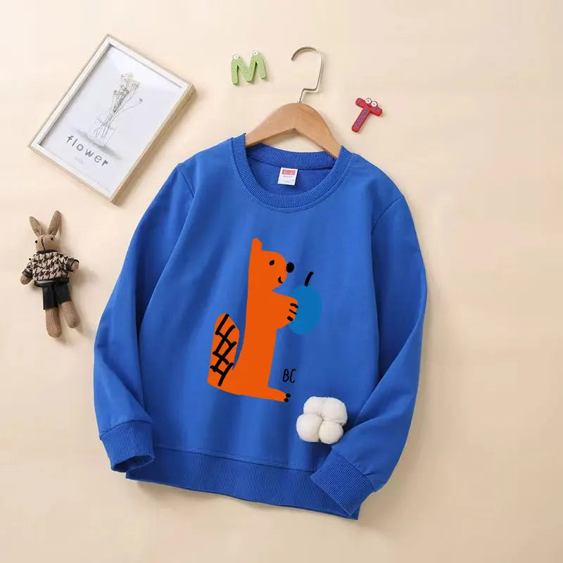 Children Graphic Sweatshrits 2025 Spring Cotton Tops Girls Long Sleeve boys Pullovers Cartoon Toddler Outerwear Kids Hoodies