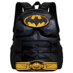 Child Superhero Batmans School Backpack with Lunch Bags ,Pencil Bags ,School Bags for Boys Girls Best Gift