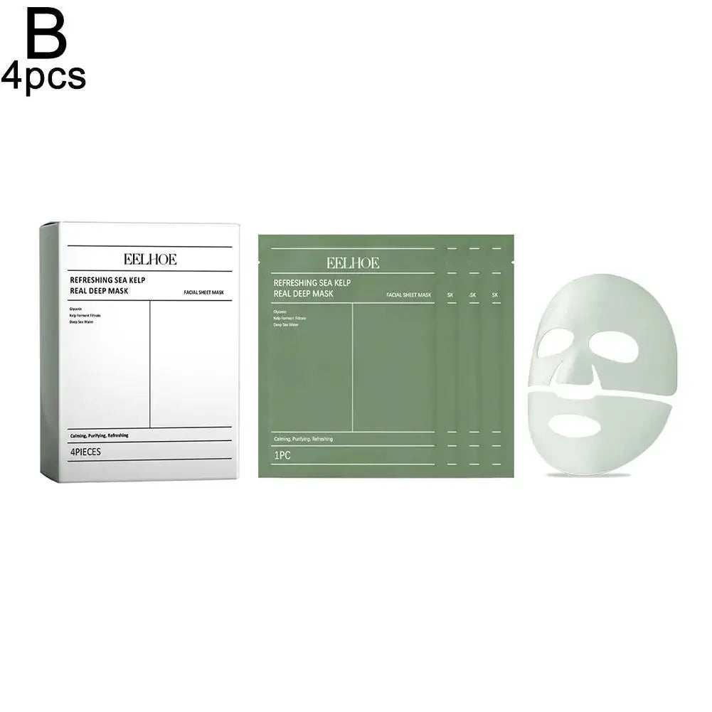 1/4Pcs Deep Collagen Overnight Face Mask Seaweed Collagen Essence Hydrating Overnight Hydrogel Mask Improve Elasticity, Firming