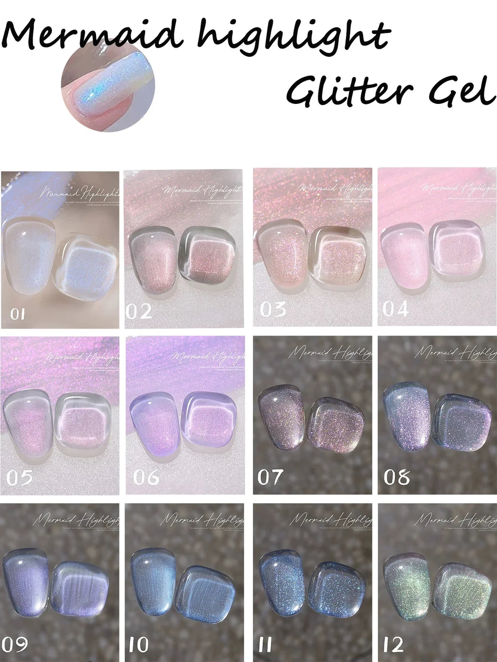 1-3pcs PSK 2025 New Whitening Purple Glass Beads Starry Crystal Nail Art Purple Glass Bead Cat Eye Gel Nail Polish Nail Supplies