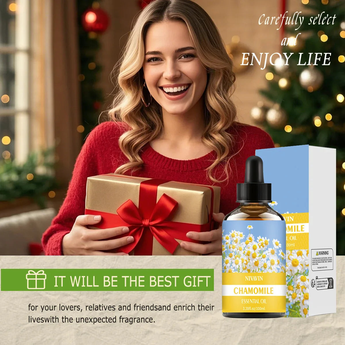 30ml/60ml/100ml chamomile essential oil is suitable for facial hydration, moisturizing, hair care, skin care, and perfume making