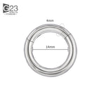 ASTM F136 Titanium PIERC Hinged Segment Hoop Earrings Large size Nose Rings 10G-6G 2.5mm-4mm Seamless Labret Lip Body Piercing