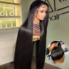 360 Full Lace Wig Bone Straight Human Hair Wigs 30 Inch 13x6 HD Transparent Front Lace Human Hair Wig Brazilian Remy Closure Wig