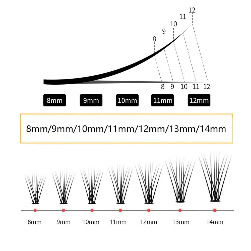 1 box 60 clusters 10/20D extension eyelashes, individual eyelashes, Natural Thick False Eyelashes, , Individual Eyelash Bunche
