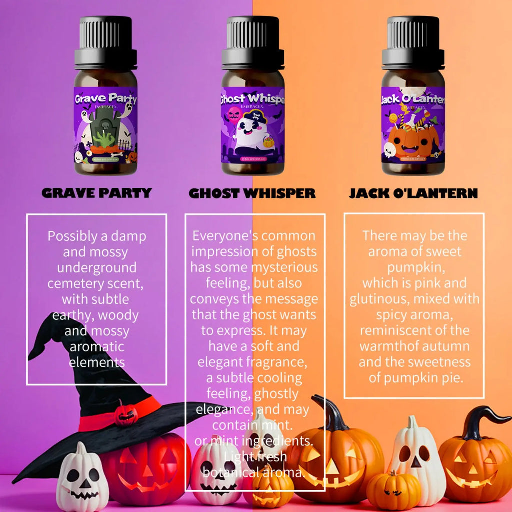 10ml Jack O'Lantern Essential Oil Halloween Gifts Pumpkin Fragrance Oil Halloween perfume Halloween candles Halloween decoration