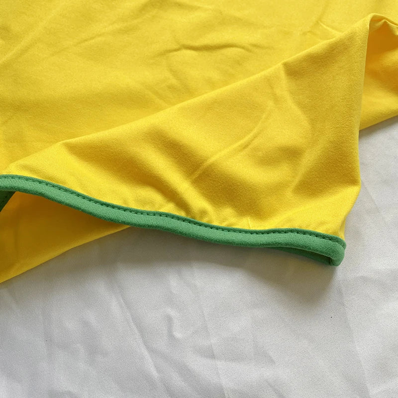 2024 Suspender Dress Women Beach Casual Short Dress Yellow Brasil Printed Long T Shirt Loose U Neck Sexy Summer Sling Mini Robe