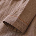 2025 New Spring Couple's Pajama Set 100% Cotton Long Sleeve Long Pants Two Piece Set for Men and Women's Home Furnishings