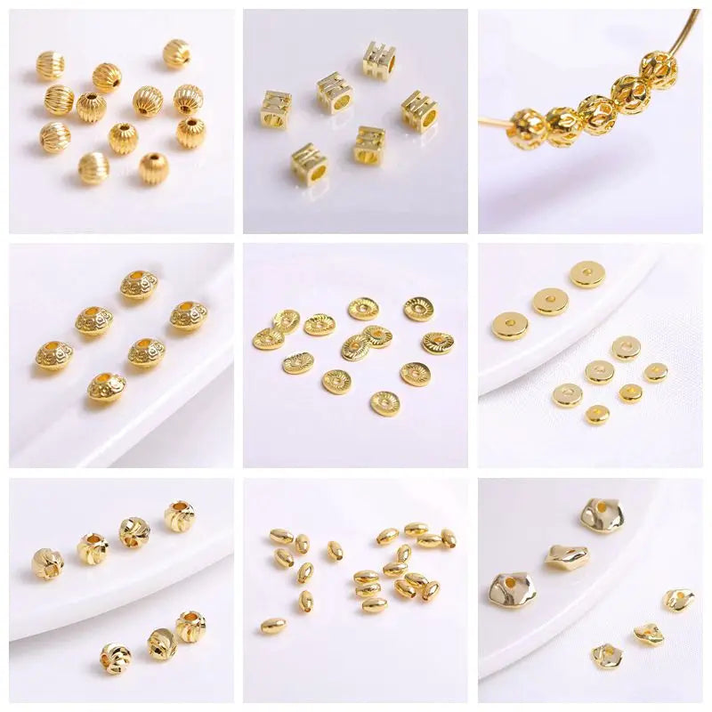 18K Gold Plated Split Rings Connecting Ring Brass Open Jump Rings Accessories For Jewelry DIY Jewelry Material Wholesale