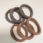 6PCS Women Glitter Hair Scrunchies Girls Elastic Hair Rubber Bands Hair Holder/Gum Hair Accessories Ponytail Hair Holders