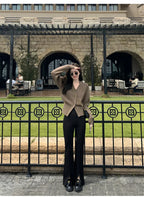 AOSSVIAO Knitted Casual Cardigan 2025 Autumn Winter Elegance Solid Color V-neck Sweater Unique and Niche Slim Fit Tops