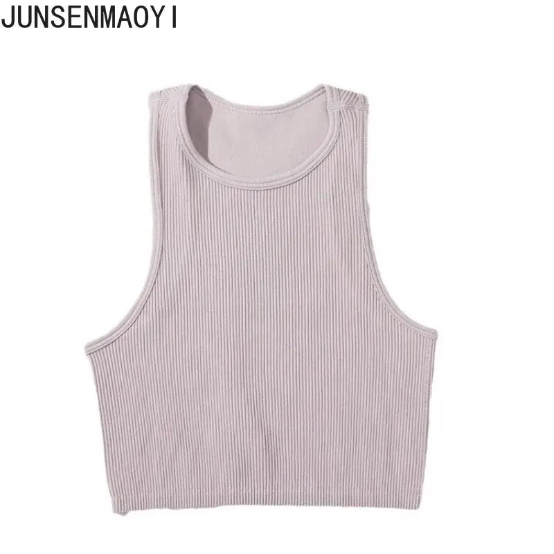 DIY Print Customize Sleeveless Vest Women's Summer High Waist Short Crop Top Fitness Running Yoga Clothes Slim Fast Dry Clothes