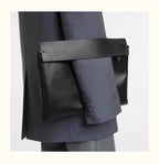 Envelope Bag Vintage Niche Wind Genuine Leather Wide Shoulder Strap Armpit Bag Hundred Sheepskin Shoulder Bag Clutch Bag