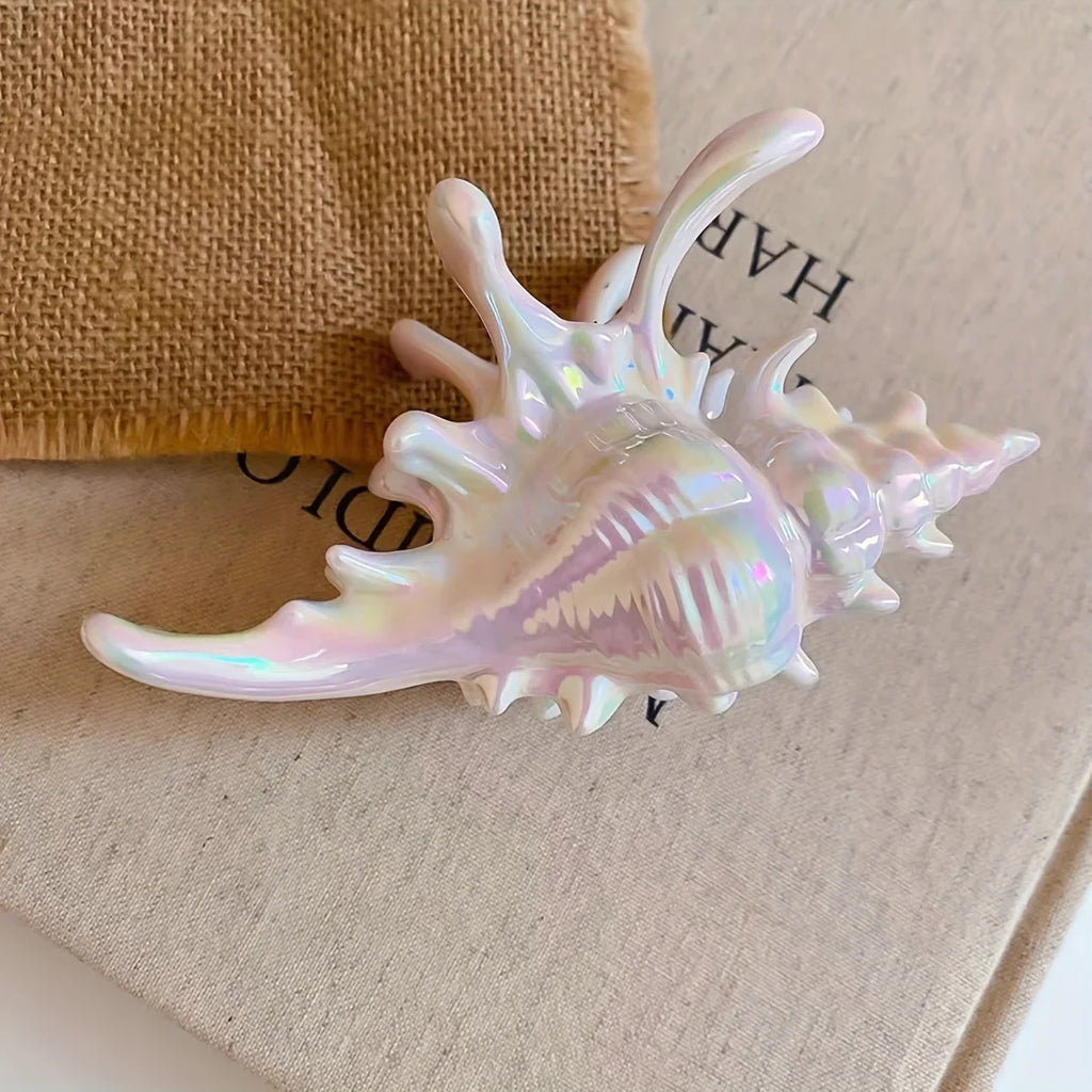 1pc creative design sense conch clip hair clip summer beach style shark clip ocean hair accessories hair grab party