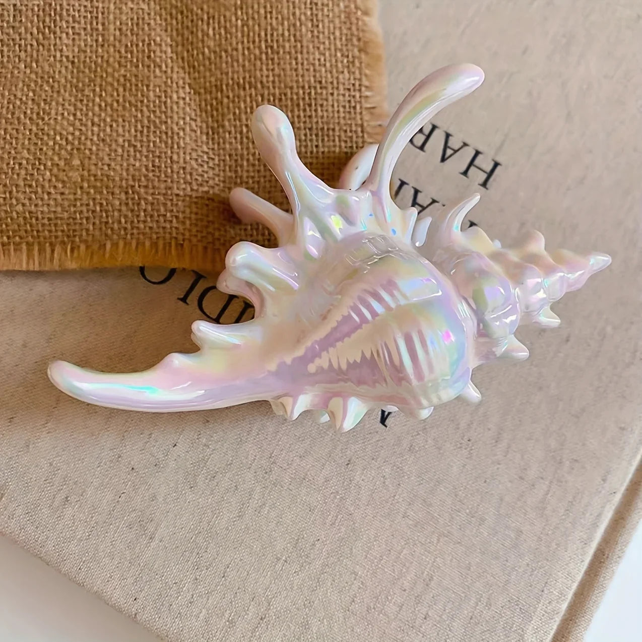 1pc creative design sense conch clip hair clip summer beach style shark clip ocean hair accessories hair grab party