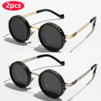 Brand Polarized Round Sunglasses ND9 Adjustable Dimming Sun Glasses Men Women Retro Punk Men's Eyeglasses Outdoor Shades UV400