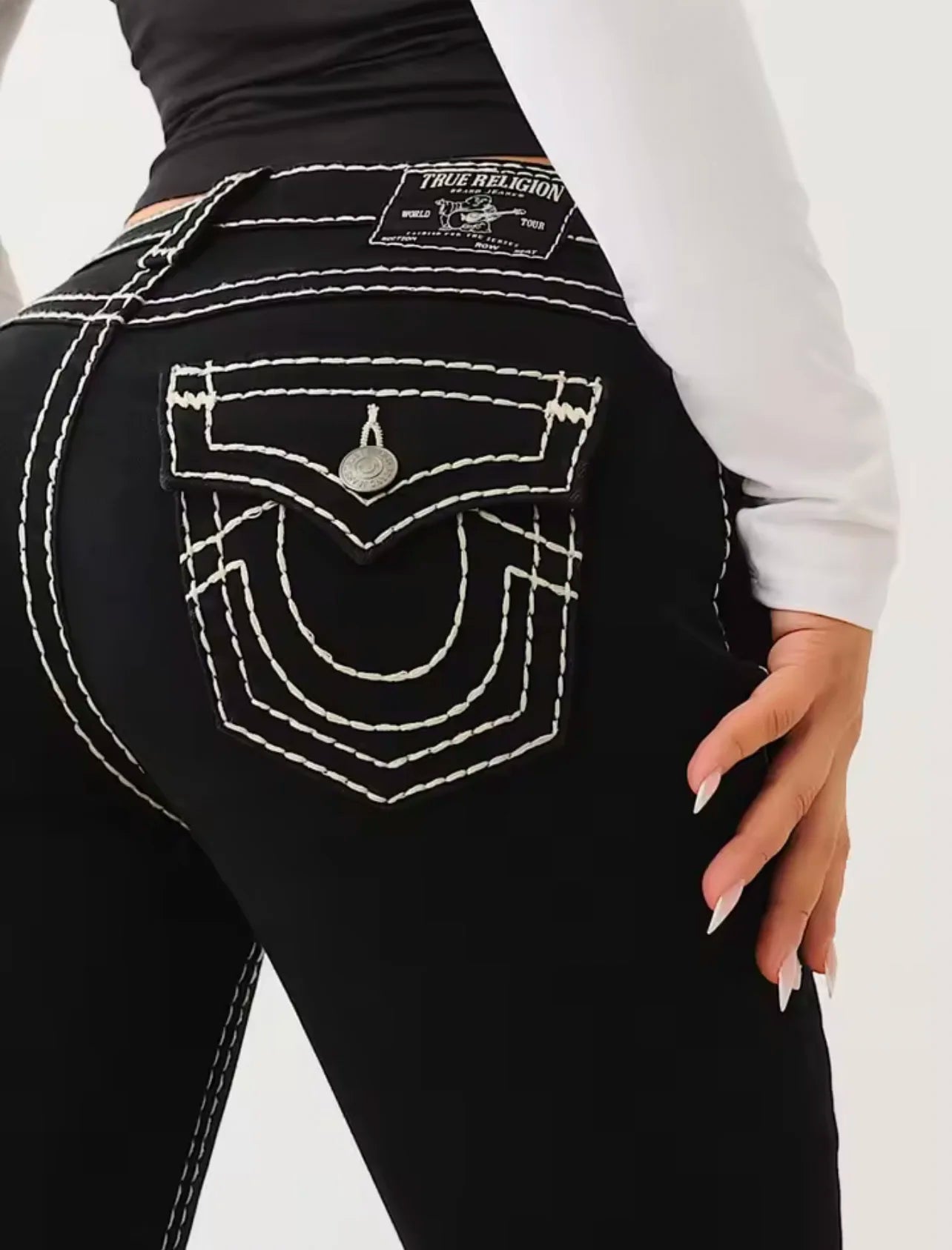 2025 Harajuku Y2K New Buddha High waist Super T Bootcut Jeans Flared Jeans Street Denim Pants High Waist Straight Leg Wide Leg