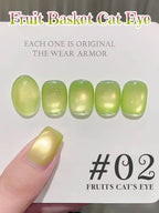 1-3pcs PSK 2025 New Whitening Purple Glass Beads Starry Crystal Nail Art Purple Glass Bead Cat Eye Gel Nail Polish Nail Supplies