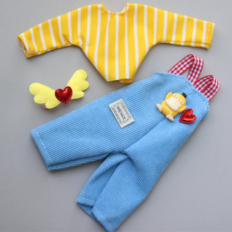 Cartoon Style Clothes Suit for 1/6 Bjd Doll Accesssories for 30cm Baby Doll Dress Up Toys for Children