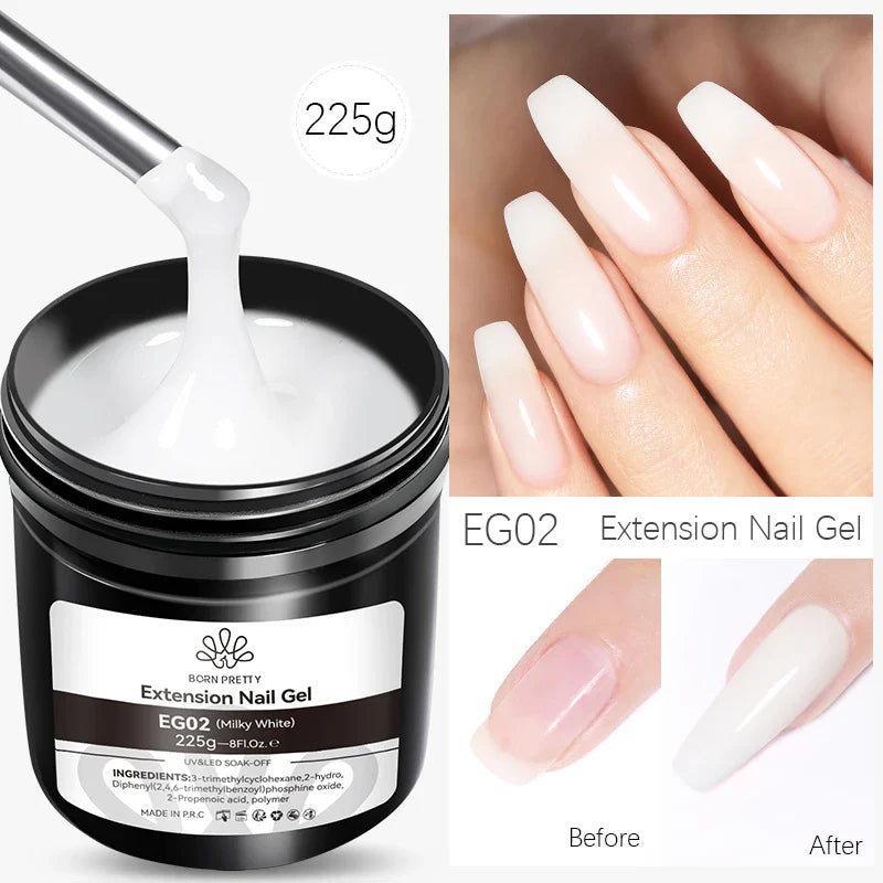 BORN PRETTY 250g Translucent Jelly Red Nude Gel Nail Polish Winter Autumn Manicure Soak Off UV LED Nail Art Gel Christmas Red