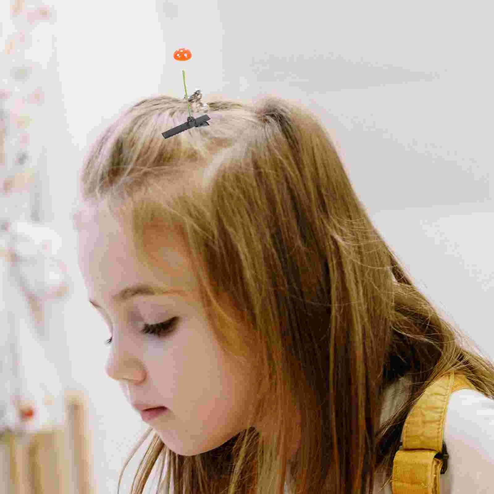 30 Pcs Accessories Mushroom Lemon Tree Hair Clip Women's Barrettes Hairclip Clips Small Plastic and Zinc Alloy