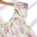 2025 Women's New Summer Pajama Set 100% Cotton Crepe Vest+Shorts Two Piece Loose Home Clothing Set Sleepwear Ladies