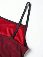 2025 Summer Women's Dress Red Pasta with Straps Pleated Strappy Dress Slim and Elegant Party Dress Long