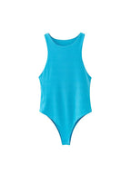 2025 summer solid sexy bodycon women bodysuits female 8 color green slim casual bodysuit chic lady club short playsuits femme