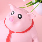 Cartoon Toy Pig Stretch Creative Sensory Toy Rebound Pig Stress Relief Toy Funny Squeeze Soft Pig Toy for Girls Boys