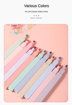 12 Pcs/Set Double Tip Highlighter Pens Kawaii Manga Markers Midliner Pastel Gel Set Stationery Journal School office Supplies