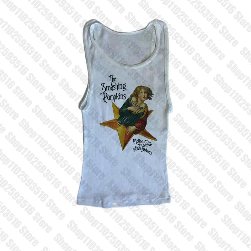 Aesthetic Tops for Women Crop Top Women 2000s Tops With Suspenders Gothic Clothes Vintage Clothing Harajuku Grunge Clothes Y2k