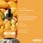 30ml/60ml/100ml mango essential oil is suitable for facial hydration, moisturizing, hair care, skin care, and perfume making