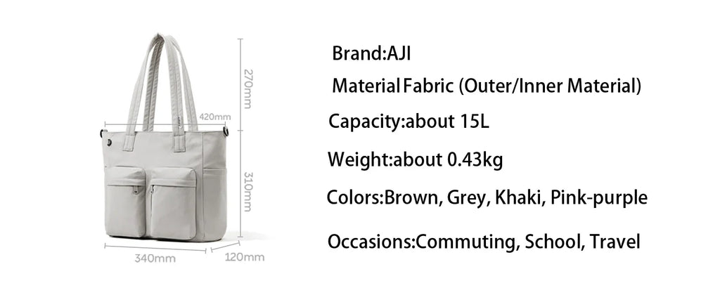 AJI Shoulder Bag For Women 2025 New Fashion Crossbody Bag Wear-Resistant Waterproof Nylon Female Handbags Ladies Messenger Bag